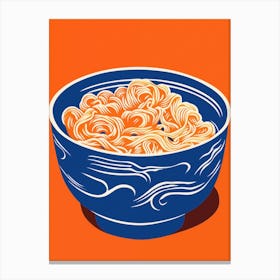 Bowl Of Noodles Canvas Print