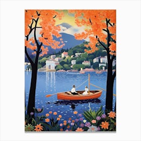 Lake Como Italy Vintage 4 Canvas Print