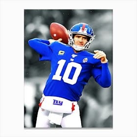 Eli Manning Of The New York Giants Canvas Print