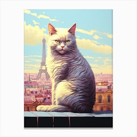 Paris Cat Canvas Print