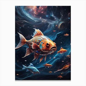 Fish In Space Canvas Print