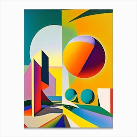 Heliocentric Abstract Modern Pop Space Canvas Print