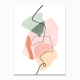 Pastel Shapes and Lines Canvas Print