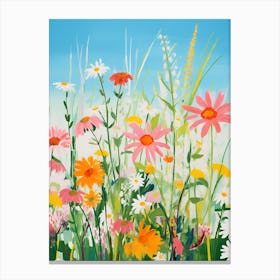 Wild flowers in a Field Canvas Print