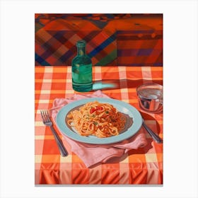 Tagliatelle Alla Bolognese Still Life Painting Canvas Print