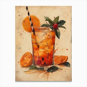 Aperol Spritz Orange 51 Canvas Print