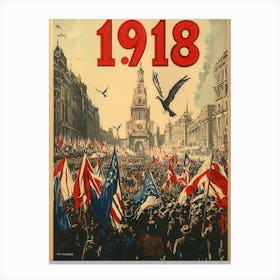 Aihrgdesign A Vintage Poster Celebrating The End Of World War D34436bb 0ef3 438f A697 Fe2f11c009ef 2 Canvas Print