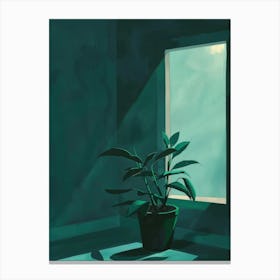 Plant In A Window 1 Canvas Print