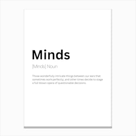 Minds Definition Meaning Canvas Print