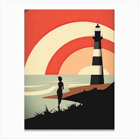 Outer Banks North Carolina, Usa, Bold Outlines 2 Canvas Print