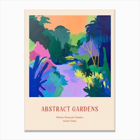 Colourful Gardens Atlanta Botanical Garden Usa 2 Red Poster Canvas Print
