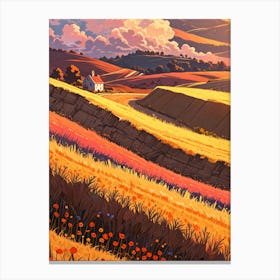 Sunset In The Countryside 15 Canvas Print