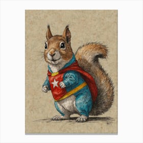 Super Squirrel 1 Canvas Print