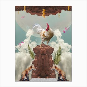  Surrealistic Animals Rooster Canvas Print