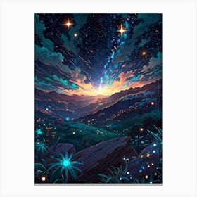 Night Sky With Stars 8 Canvas Print