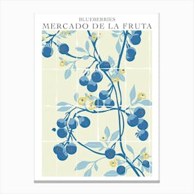Mercado De La Fruta Blueberries Illustration 4 Poster Canvas Print