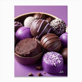 Chocolates In A Bowl Canvas Print