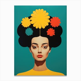 Afro-Floral Canvas Print