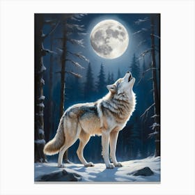 Howling Wolf Canvas Print