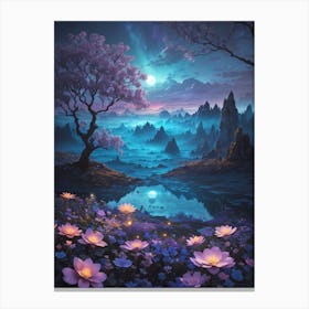 Asian Landscape Print Canvas Print
