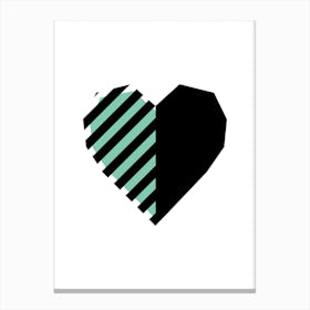 Green Heart Canvas Print
