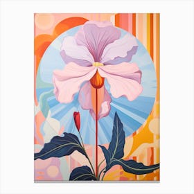 Iris 1 Hilma Af Klint Inspired Pastel Flower Painting Canvas Print