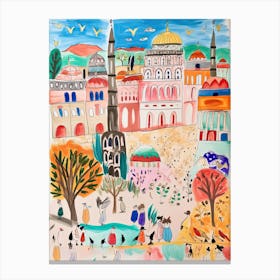 Ankara, Dreamy Storybook Illustration 1 Canvas Print