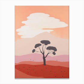 Sahara Desert   Africa, Contemporary Abstract Illustration 8 Canvas Print