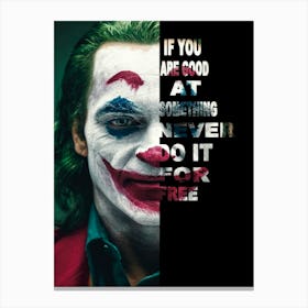 Joker Portrait Canvas Print