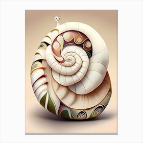 White Lipped Snail  Patchwork Canvas Print