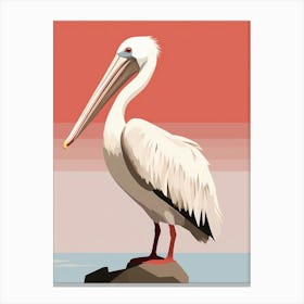 Minimalist Brown Pelican 2 Illustration Canvas Print