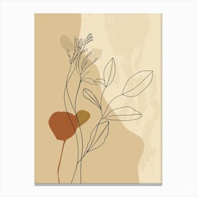 New York Botanical Garden Boho Line Art Canvas Print