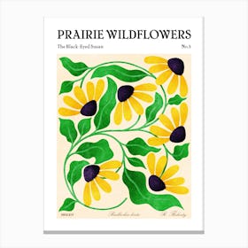 Prairie Wildflowers The Black Eyed Susan Canvas Print