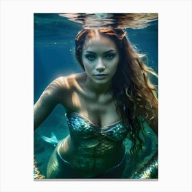 Mermaid Portrait -Reimagined Canvas Print