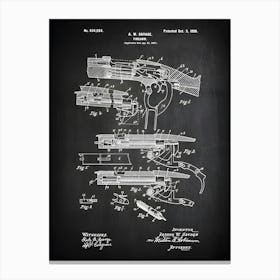 Gun Patent Print 1899 Savage Gun Art Gun Decor Gun Patent A W Savage Firearm Patent Art Historical Art Patent Print G0341 Canvas Print