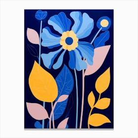 Blue Flower Illustration Daffodil 1 Canvas Print