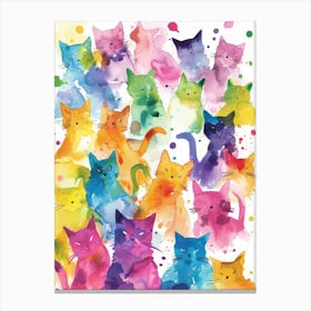 Colorful Cats 1 Canvas Print