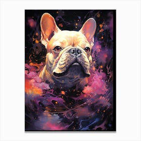 French Bulldog In Space 1 Canvas Print