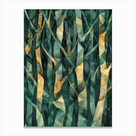 Abstract Birch Trees Canvas Print