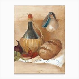 Olive Oil And Bread Canvas Print