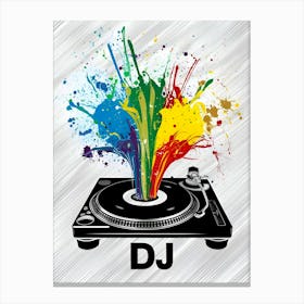 Dj Splatter Canvas Print