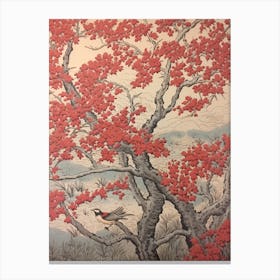 Sweet Cherry 1 Vintage Autumn Tree Print  Canvas Print