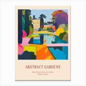 Colourful Gardens Mount Stewart House And Gardens Northern Ireland 1 Red Poster Canvas Print