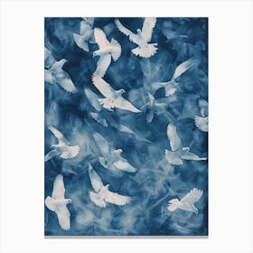 Doves In Flight 5 Canvas Print