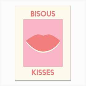 Bisous Kisses Canvas Print