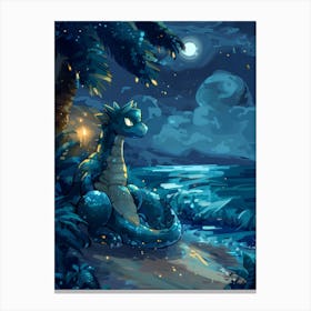 Dragon At Night Canvas Print