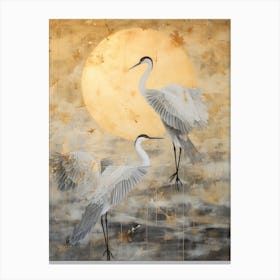 Cranes In Flight 3 Canvas Print