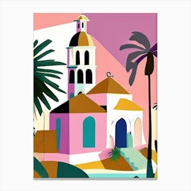 Grenadines Saint Vincent And The Grenadines Muted Pastel Tropical Destination Canvas Print