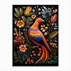 Folk Bird Illustration Harrier 1 Canvas Print