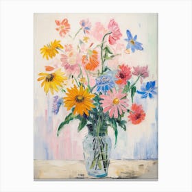 Flower Painting Fauvist Style Gaillardia 3 Canvas Print